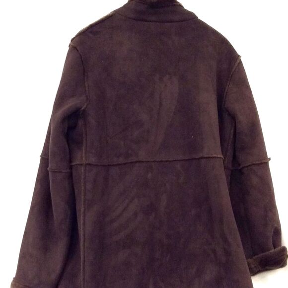 Centigrade Outerwear Brown Faux Suede Vintage Penny Lane Style  Coat - Picture 6 of 8